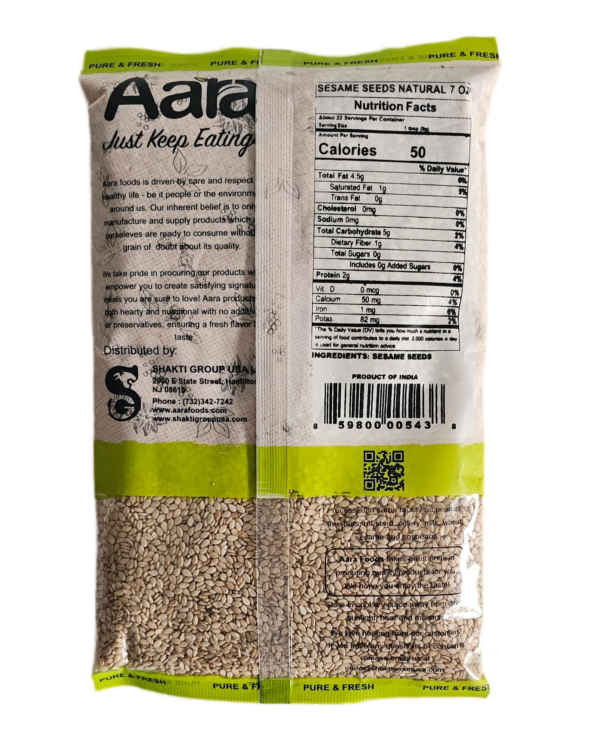 Aara Sesame Seeds White 200 Gm - Image 3