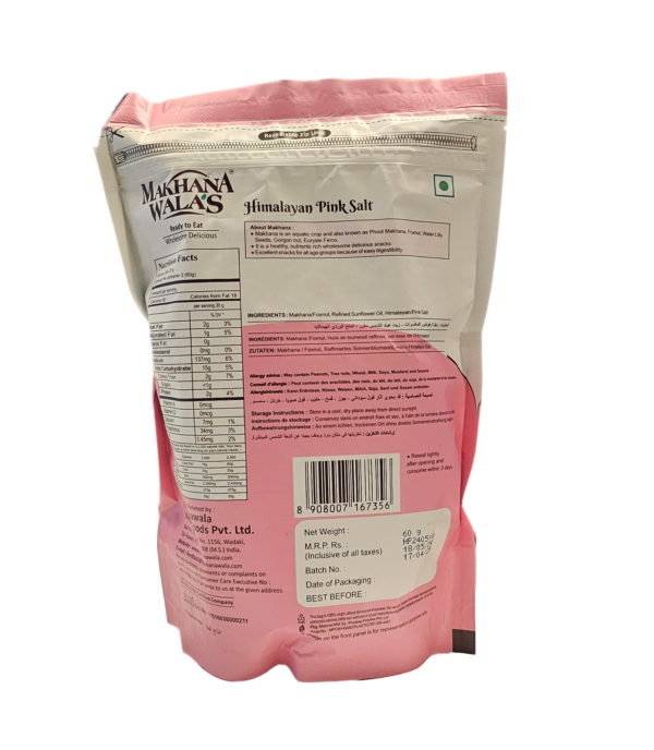 Makhana Wala’s Roasted Makhana Himalayan Pink Salt - 60g - Image 3