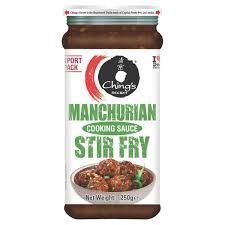 Chings Manchurian Sauce in a 250 Gm pack, rich and flavorful condiment.
