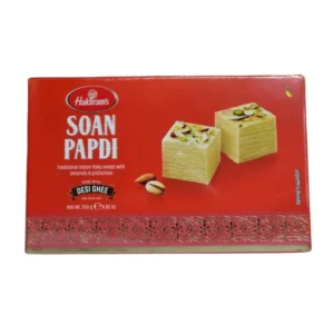 Haldirams Soan Papdi in Desi Ghee, 250g pack of Indian sweet treat