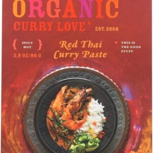 Jar of Mike's Red Thai Curry Paste with a vibrant red color, ideal for Thai cooking.
