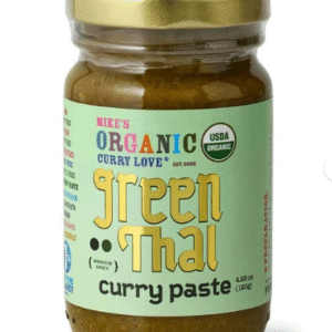 Mike's Organic Green Thai Curry Paste in a bottle