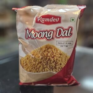 Ramdev Moong Dal 200g pack, a nutritious ingredient for Indian cooking.