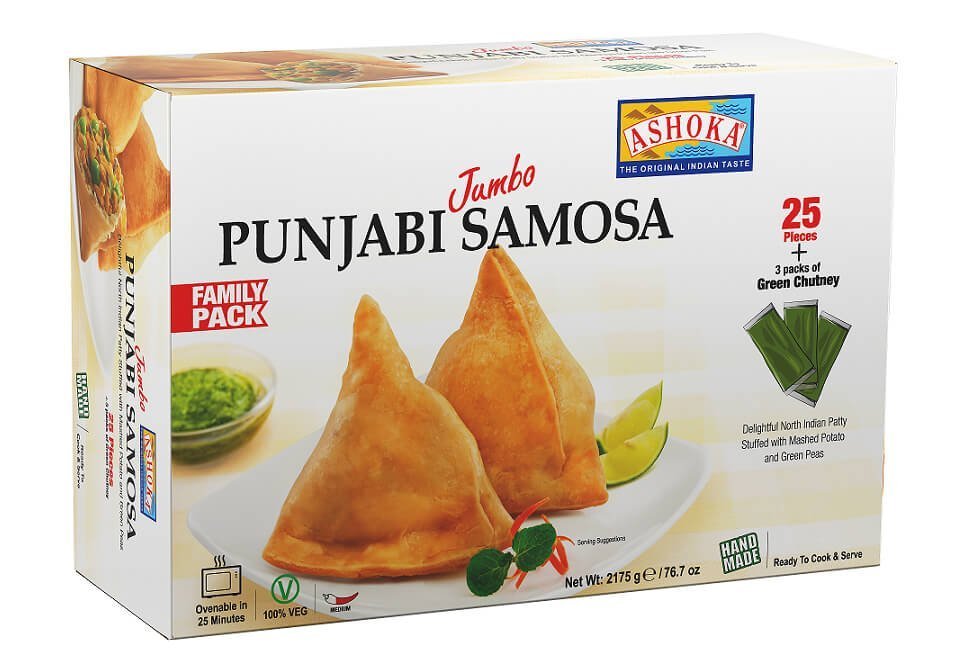 Ashoka Punjabi Jumbo Samosa Family Pack with 25 samosas