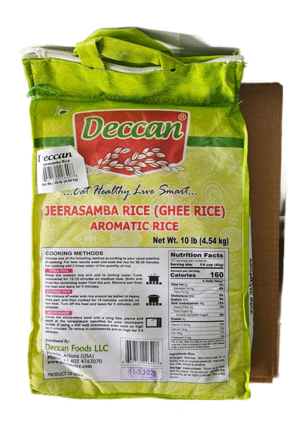 Deccan Jeera Samba Rice 10Lb - Image 3