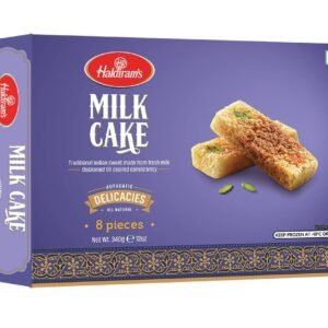 Haldirams Milk Cake in a 340g pack, a traditional Indian dessert.
