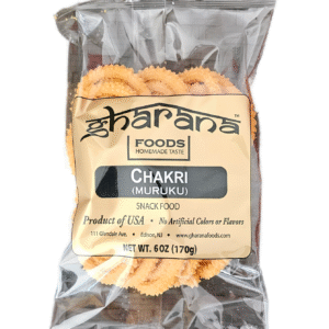 Gharana Foods Chakri Murukku snack pack, 170 gm, showcasing traditional Indian crispy snack.