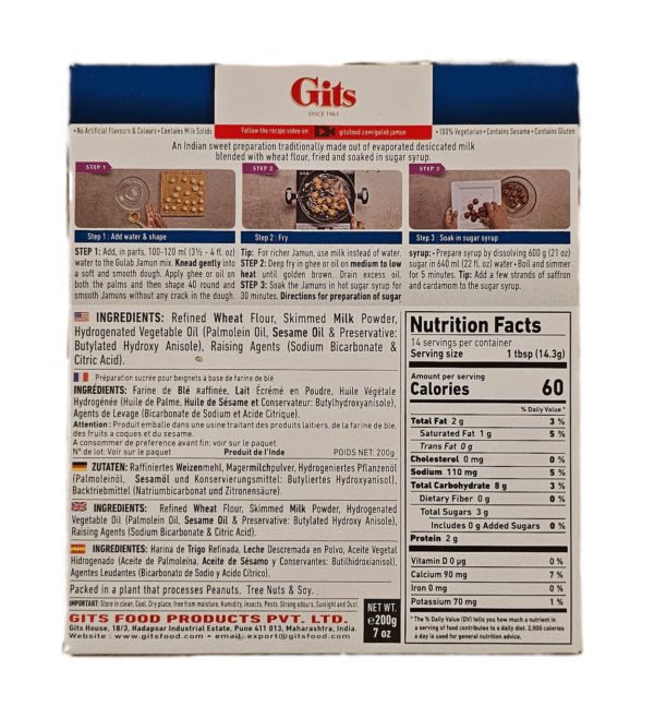 Gits Gulab Jamun Mix 200 Gm - Image 3