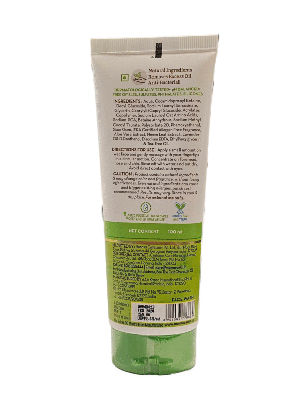 Mamaearth Tea Tree Face Wash 100 ml - Image 3