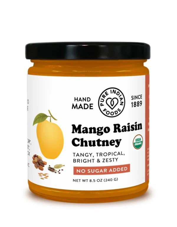 Pure Indian Foods - Mango Raisin Chutney, Certified Organic - 8.5 oz