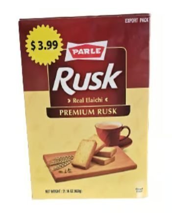 Parle Rusk Elaichi pack, 600 gm, featuring crispy cardamom-flavored rusks.