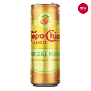 Topochico Mango Sparkling Water in a 12 Oz bottle