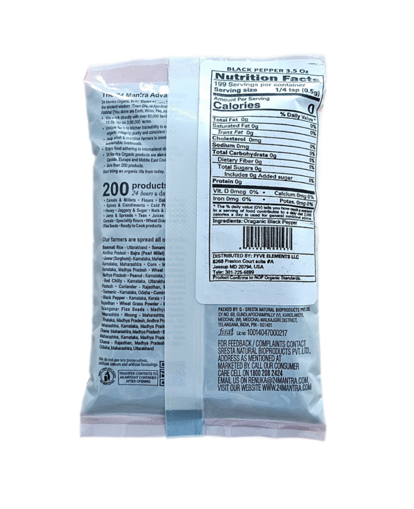 24 Mantra organic black pepper 100 GM - Image 3