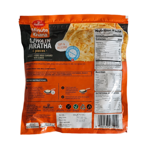 Haldirams Ajwain Paratha  360 Gm - Image 3