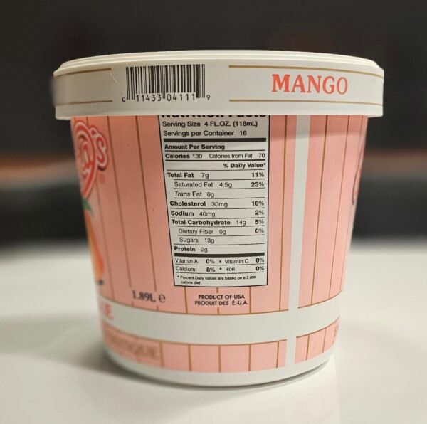 Reena's Mango Exotic Ice Cream (half Gallon) - Image 3