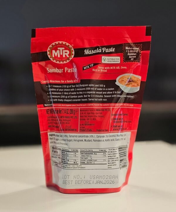 MTR Sambar Paste (200g) - Image 3