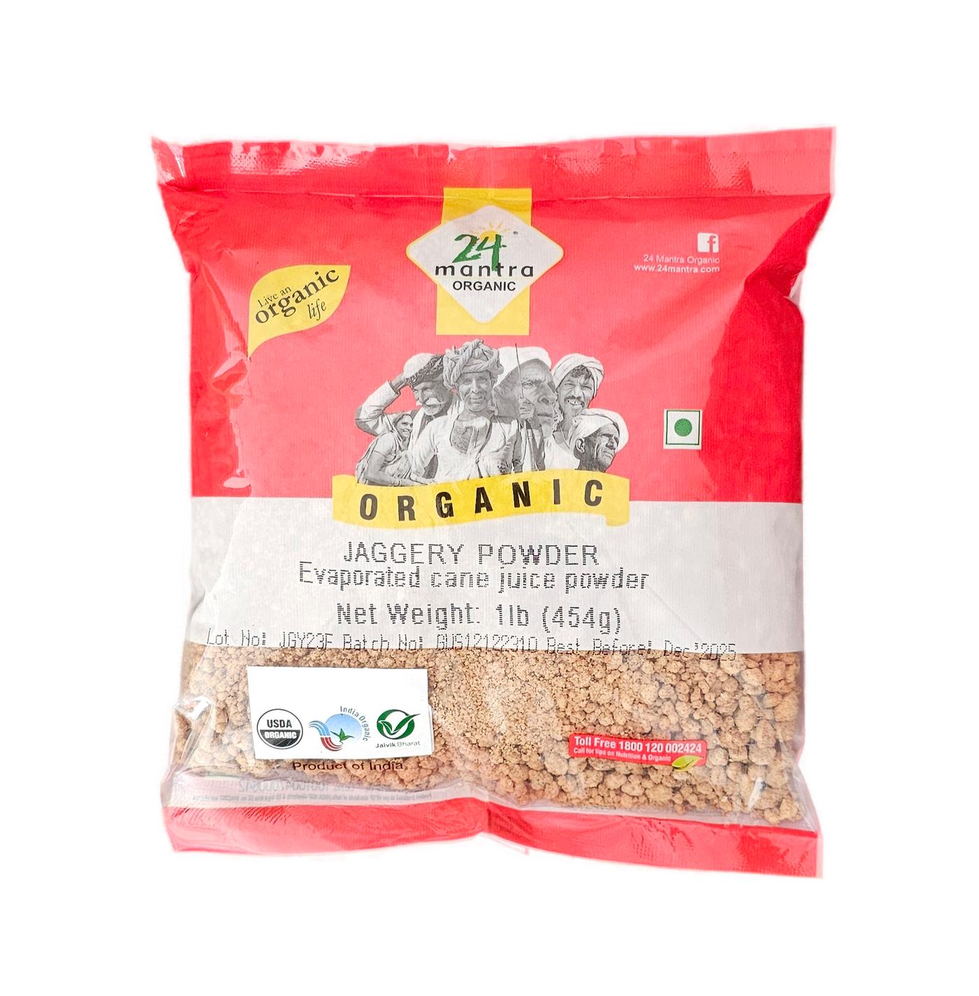 24 Mantra Organic Jaggery Powder 454 GM