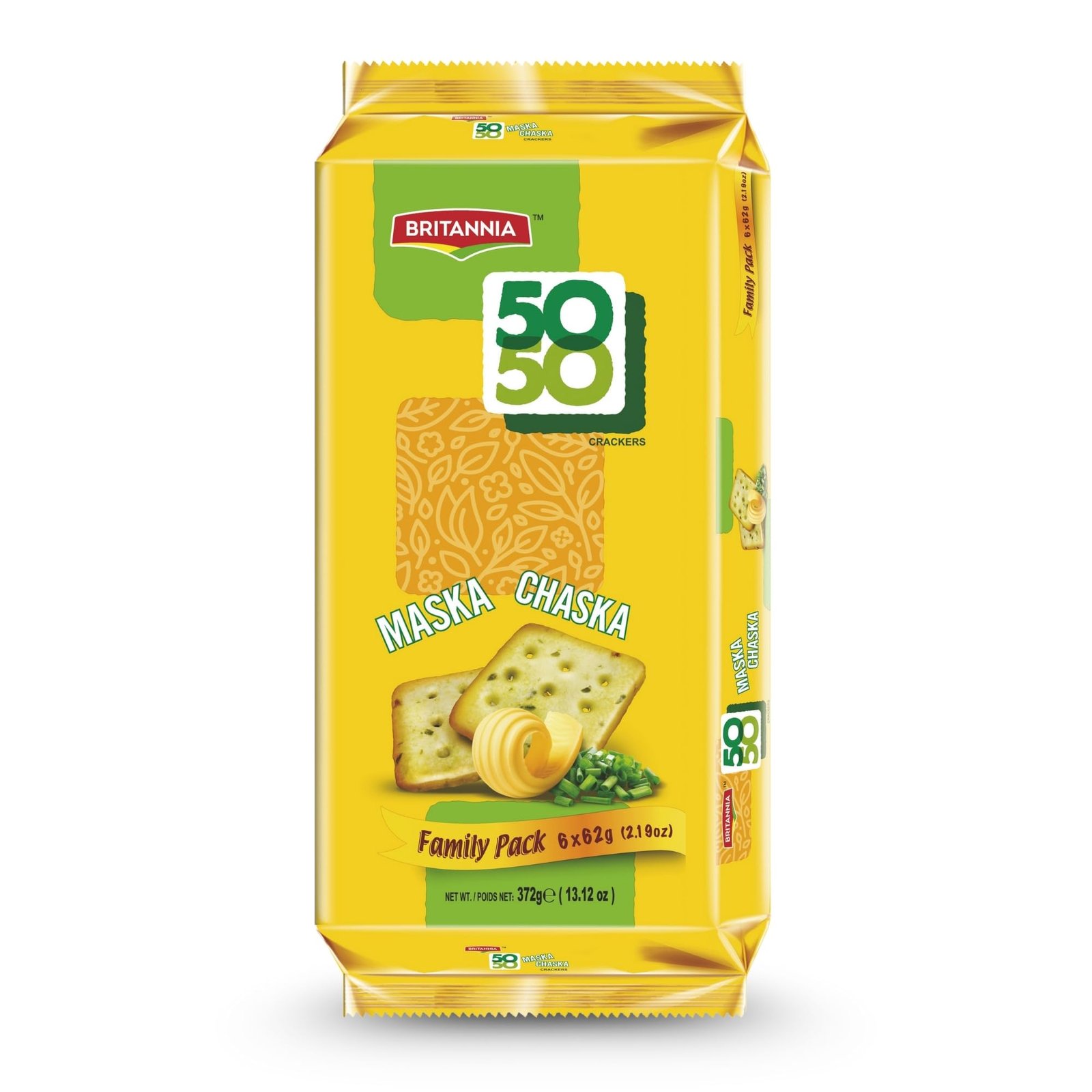 Britannia 50 50 Maska Chaska Cracker Family Pack 372g