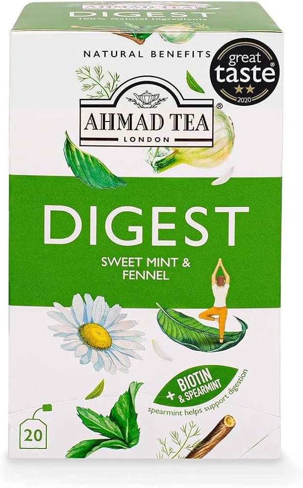 Digest Blended With Sweet Mint And Fennel - Ahmad Tea (20 Bags)