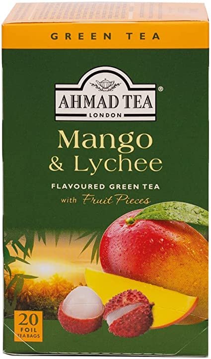 Green Tea ( Mango And Lychee)- Ahmad Tea (20 Foil)