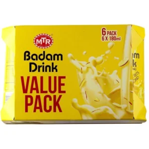 MTR Badam Drink (Almond And Saffron) - Pack Of 6 - 180 Ml Each
