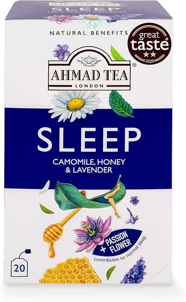 Sleep Tea Blend With Carmoile Honey And Lavender - Ahmad Tea (20 Bags)