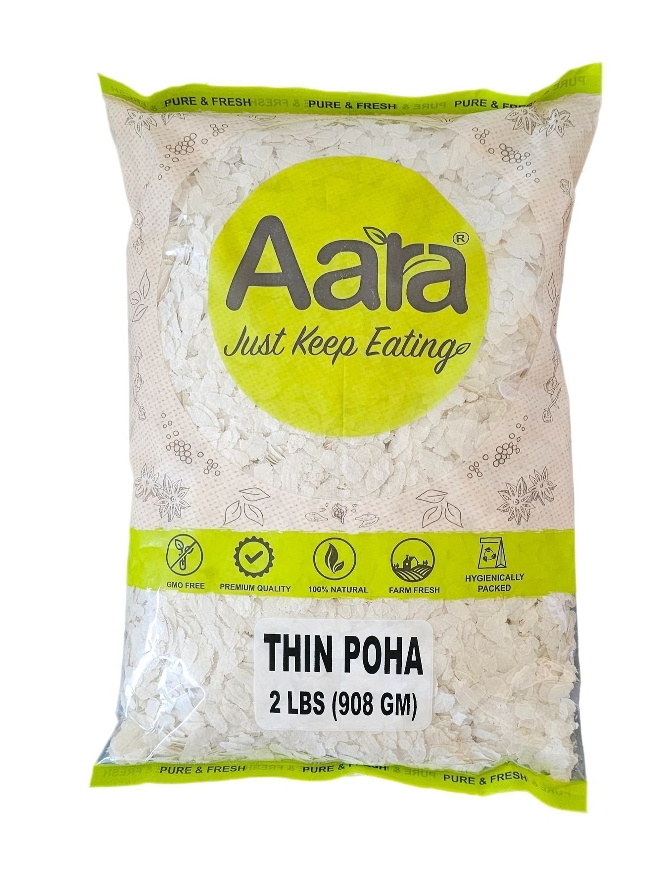 Aara Poha Flattened Rice Thin 2 Lb