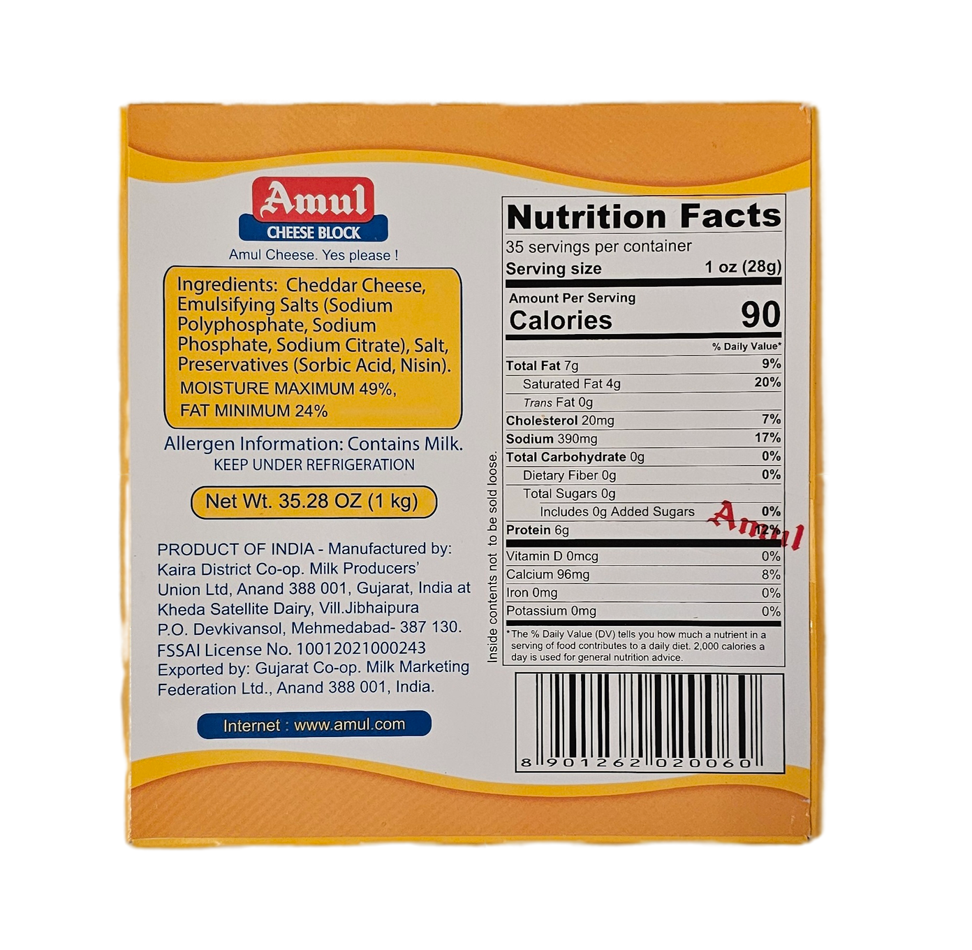 Amul Cheese Block 1 Kg - Image 3