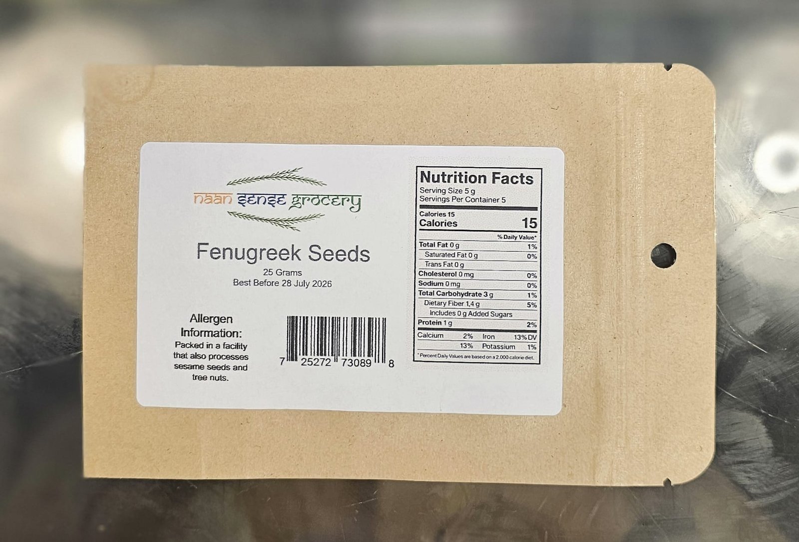 Fenugreek Seeds By Naan Sense Grocery -(25g)
