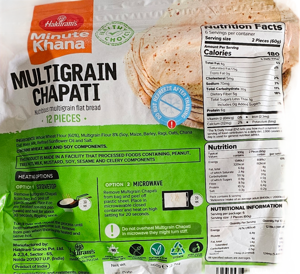 Haldirams Multigrain Chapati 360 Gm - Image 3