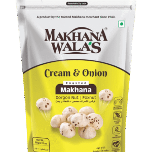 Makhana Walas Roasted Makhana - Cream And Oonion Flavor (60g)