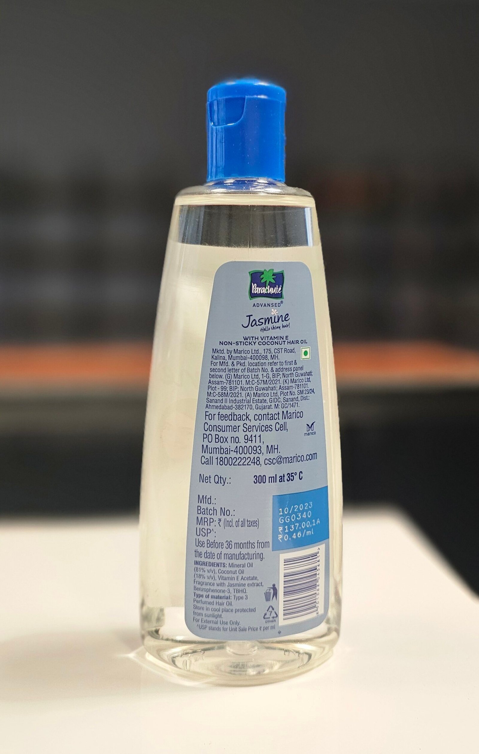 Parachute Advansed Jasmine Hair Oil (Coconut) 300 ml - Image 3