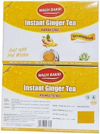 Wagh Bakri Instant Ginger Tea Karak Chai Unsweetened