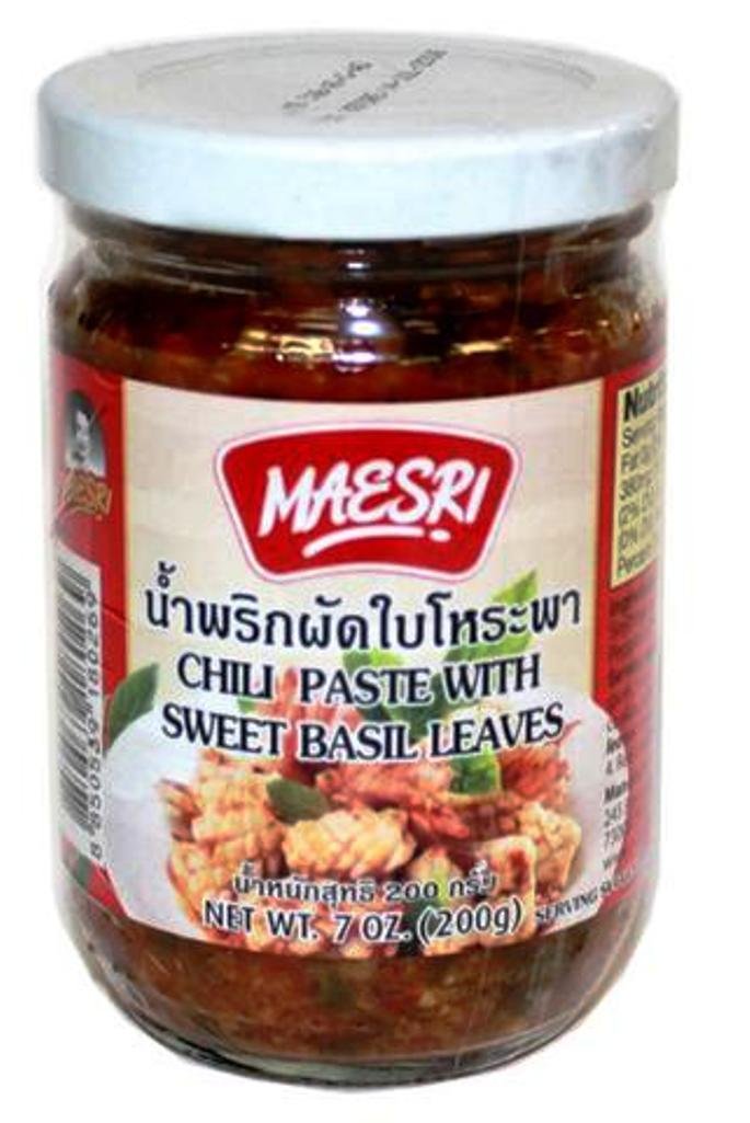 Chilli Paste With Sweet Basil - Mae Sri (7 Oz)