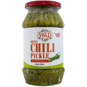 Swad Green Chilli Pickle in a 450g jar