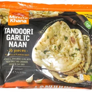 Haldiram's Tandoori Garlic Naan value pack, freshly baked Indian bread