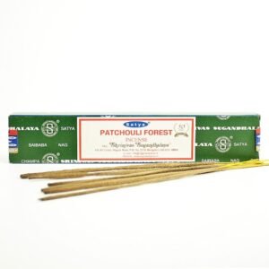 Satya Patchouli Forest Incense Sticks in a natural setting