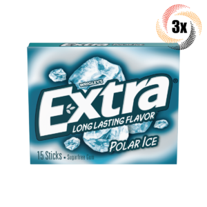 Wrigley's Polar Ice Extra Long Lasting gum package featuring a cool blue design