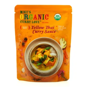 Mike's Organic Yellow Thai Curry Sauce in a jar