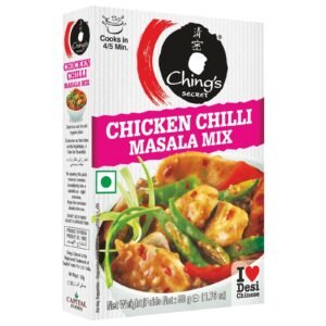Chings Chilli Chicken Masala spice mix in a 50g packet