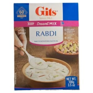 Gits Rabdi Mix 100 Gm packaging featuring traditional Indian dessert preparation.