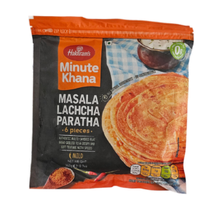 Haldiram's Masala Lachcha Paratha pack showcasing authentic Indian flavors
