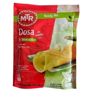MTR Dosa Mix 200 Gm packaging featuring a colorful design for easy dosa preparation.