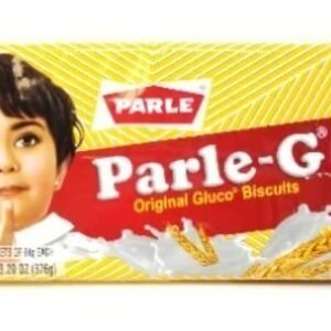 Parle G biscuits in a 376 Gm pack for tea-time snacking