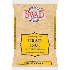 SWAD Urad Split lentils in a bag, ideal for Indian cooking.