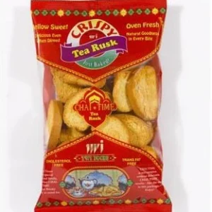 Crispy tea toast rusk, a blend of tea and baked toast, perfect for snacks.