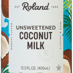 Roland Unsweetened Coconut Milk in a container for cooking and baking