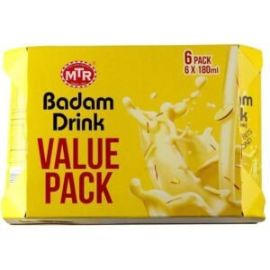 MTR Badam Drink (Almond And Saffron) - Pack Of 6 - 180 Ml Each