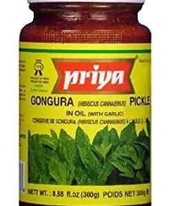 Priya Gongura Pickle jar (300g) showcasing tangy South Indian condiment