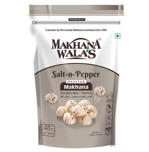 Makhana Walas Roasted Makhana - Salt N Pepper (60g)